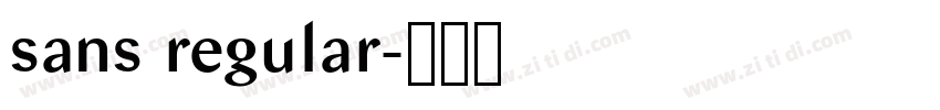 sans regular字体转换